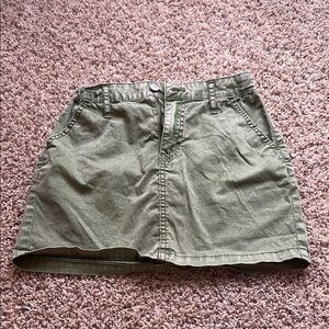 Art Class Olive Green Kids Skirt